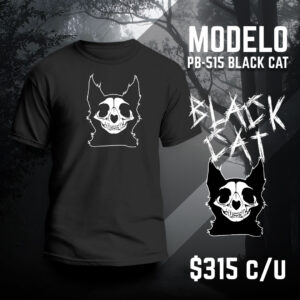 Playera negra Gato 5