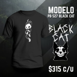 Playera negra Gato 9