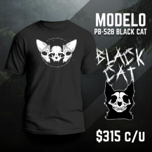 Playera negra Gato 10