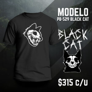 Playera negra Gato 11