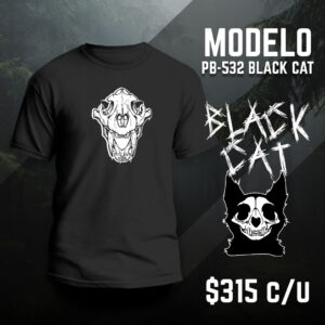 Playera negra Gato 13