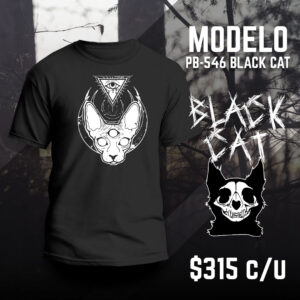 Playera negra Gato 14