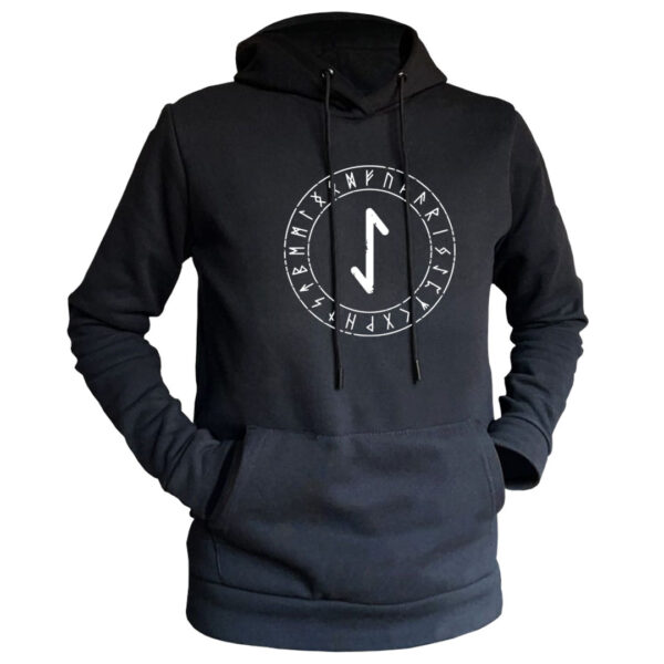 sudadera negra vikingos EYWAS L