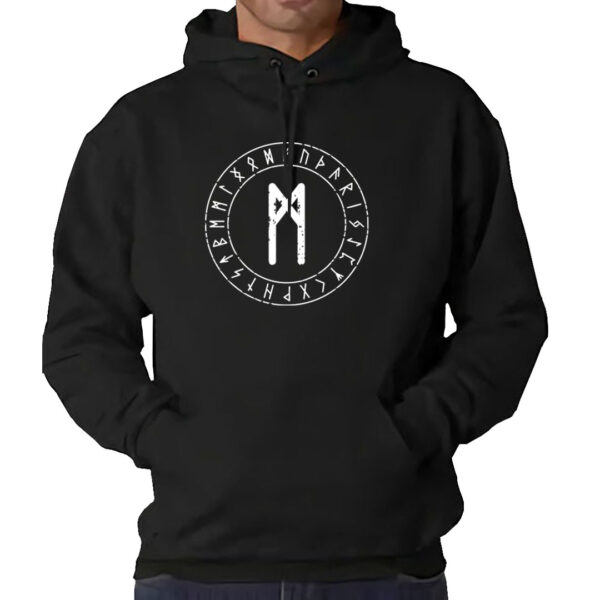 sudadera negra vikingos MANNAS