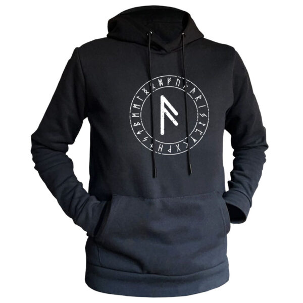 sudadera negra vikingos l