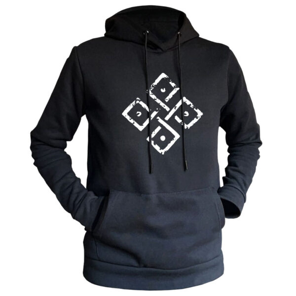 sudadera negra vikingos RUNAS L