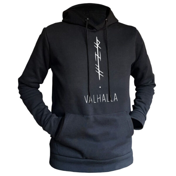 sudadera negra vikingos VALHALLA L