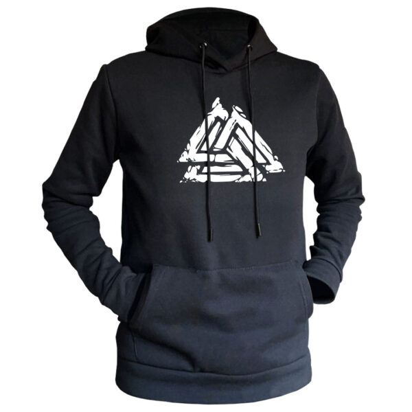 sudadera negra vikingos VALKNUT L