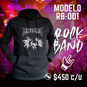 Sudadera hoodie para mujer y hombre bandas de rock