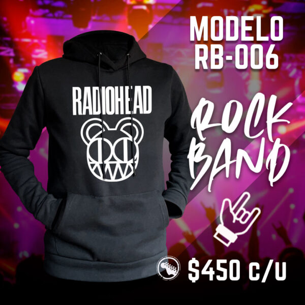 Sudadera hoodie para mujer y hombre bandas de rock