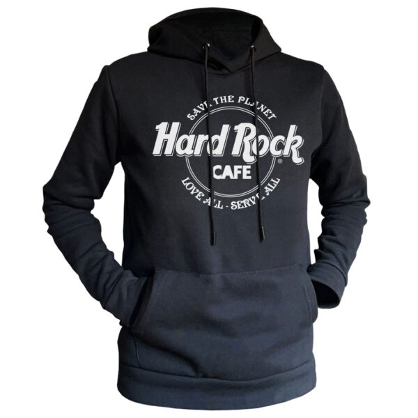 sudadera negra Hard Rock lateral