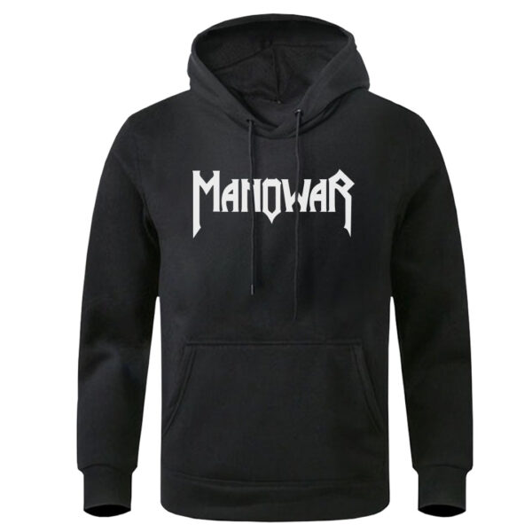 sudadera negra Manowar fte