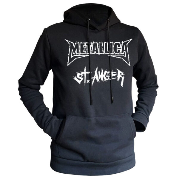 sudadera negra metallica lateral