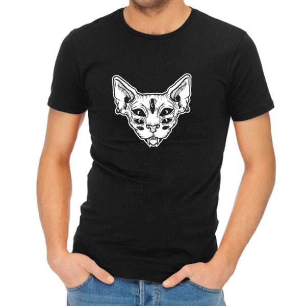 Playera negra Gato 8